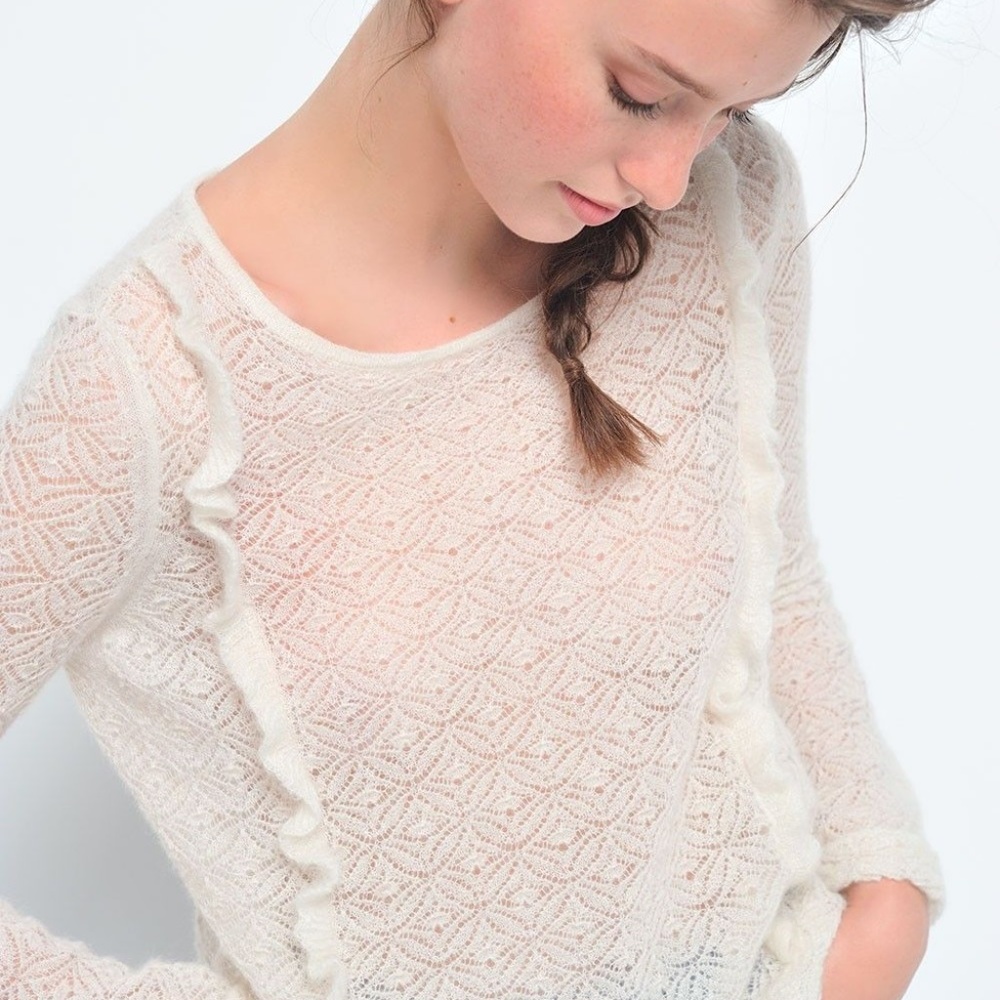 DES PETITS HAUTS Mohair and Alpaca Sweater